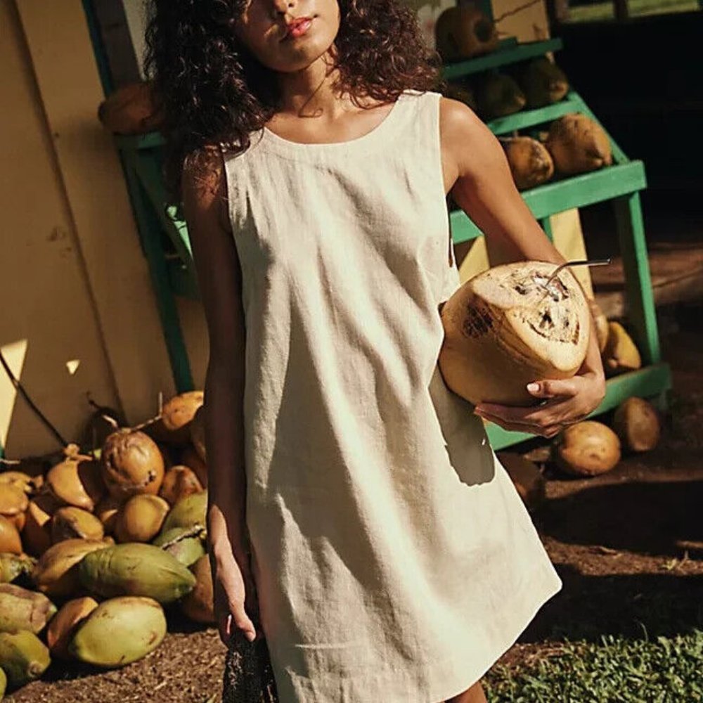 Free People Full Of Sunshine Mini Sleeveless Scoop Neck Dress New XS